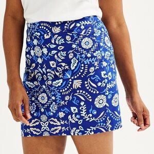 Croft & Barrow Women Plus Sz 26W Navy Blue The Effortless Stretch Skort NWT
